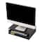 Mind Reader Monitor Stand and Office Supplies, Ventilated Riser, Storage Drawer, Metal Mesh, 15.75"L x 11.75"W x 4.5"H, Black